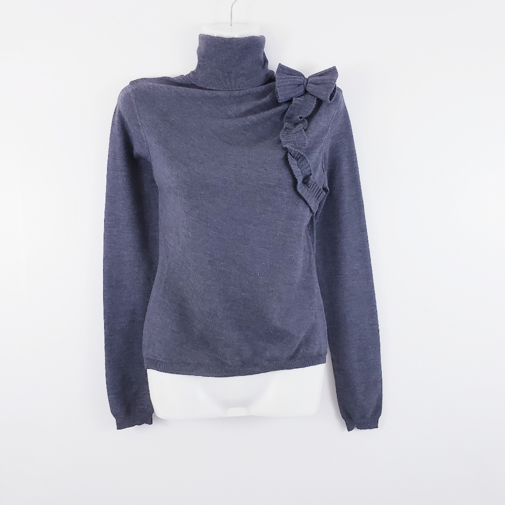 🚫SOLD🚫 Red Valentino Gray Wool Bow Sweater - Picture 3 of 8